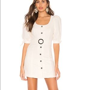 Lovers + Friends white linen dress